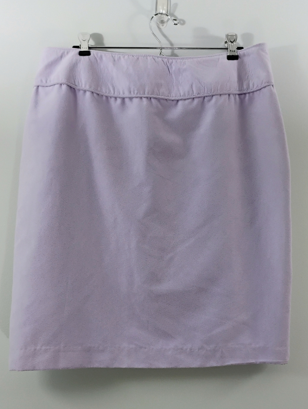 Michele Lavender Faux Suede Skirt – Size 14 – Soft Suede Feel – Fully Lined
